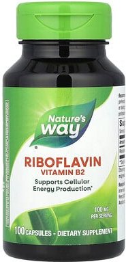 Nature's Way, Riboflavin, Vitamin B2, 100 mg, 100 Kapseln