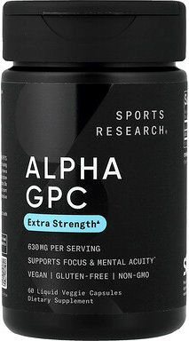 Sports Research, Alpha GPC, Alpha-GPC, 60 pflanzliche Flüssigkapseln (315 mg pro Kapsel)