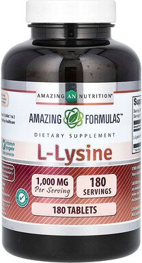 Thumbnail - Amazing Nutrition, Amazing Formulas, L-Lysine, 1.000 mg, 180 Tabletten