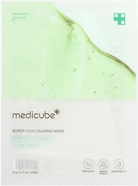 Medicube, Super Cica Calming Beauty Mask, beruhigende Beauty-Maske, 1 Tuchmaske, 22 g (0,77 oz.)