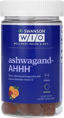 Swanson WIO, Ashwagand-AHHH, Passion Fruit-Orange, Ashwagand-AHHH, Passionsfrucht-Orange, 60 Fruchtgummis