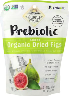 Sunny Fruit, Organic Dried Figs With Added Prebiotics, getrocknete Bio-Feigen mit zusätzlichen Präbiotika, 5 Packungen, ...