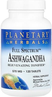 Planetary Herbals, Full Spectrum™ Ashwagandha, 120 Tabletten