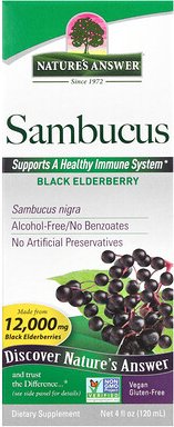 Nature's Answer, Sambucus, Black Elderberry, Holunder, alkoholfrei, 2.500 mg, 120 ml (4 fl. oz.)
