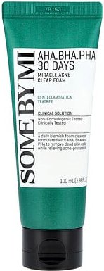 SOME BY MI, AHA, BHA, PHA 30 Days Miracle Acne Clear Foam, Reinigungsschaum gegen Akne, 100 ml (3.38 fl. oz.)