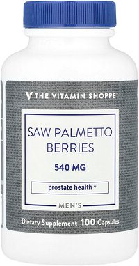 The Vitamin Shoppe, Men‘s Saw Palmetto Berries, Sägepalmenbeeren für Männer, 540 mg, 100 Kapseln