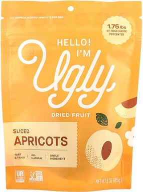 Hello! I'm Ugly, Dried Fruit, Sliced Apricots, getrocknete Früchte, geschnittene Aprikosen, 85 g (3 oz.)