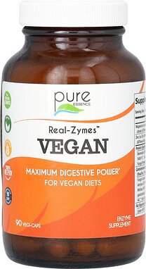 Pure Essence, Real-Zymes, vegan, 90 pflanzliche Kapseln