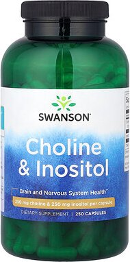 Swanson, Choline & Inositol, Cholin und Inosit, 250 Kapseln