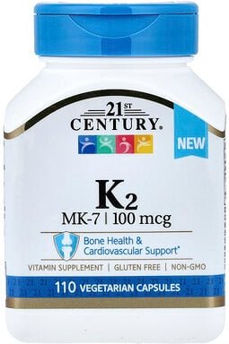 21st Century, Vitamin K2, 100 mcg, 110 pflanzliche Kapseln