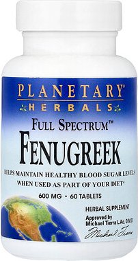 Planetary Herbals, Full Spectrum™, Bockshornklee, 600 mg, 60 Tabletten