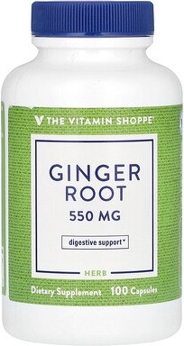 The Vitamin Shoppe, Ginger Root, Ingwerwurzel, 550 mg, 100 Kapseln