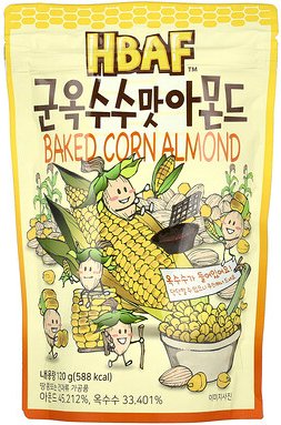HBAF, Baked Corn Almond, gebackene Maismandel, 120 g (4,23 oz.)