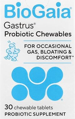 BioGaia, Gastrus® For Optimal Gut Health, Probiotikum für eine optimale Darmgesundheit, Minze und Mandarine, 30 Kautable...