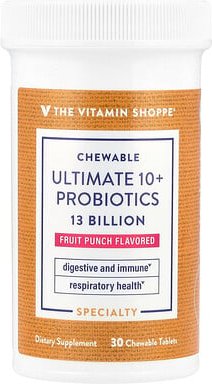 Thumbnail - The Vitamin Shoppe, Chewable Ultimate 10+ Probiotics, Fruchtpunsch, 13 Milliarden, 30 Kautabletten