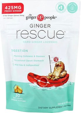 The Ginger People, Ginger Rescue®, Hard Ginger Lozenges, harte Ingwer-Lutschtabletten, 30 einzeln verpackte Lutschtablet...