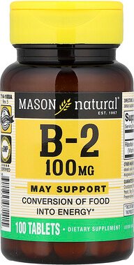 Mason Natural, Vitamin B2, 100 mg, 100 Tabletten