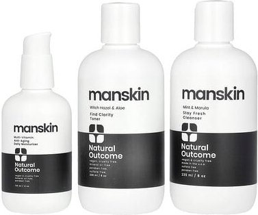 Natural Outcome, Manskin, Everyday Face Kit, Gesichtspflege-Set, 3-teiliges Set
