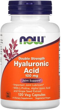 NOW Foods, Hyaluronic Acid With L-Proline, Alpha Lipoic Acid and Grape Seed Extract, Hyaluronsäure mit L-Prolin, Alpha-L...