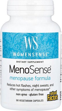 Natural Factors, WomenSense®, MenoSense®, Menopause-Formel, 90 pflanzliche Kapseln