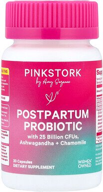 Pink Stork, Postpartum Probiotic, Probiotikum nach der Geburt, 30 Kapseln