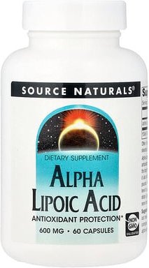 Source Naturals, Alpha-Liponsäure, 600 mg, 60 Kapseln