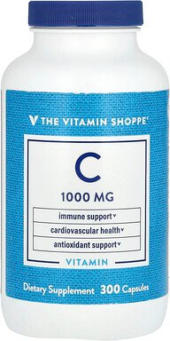 The Vitamin Shoppe, Vitamin C, 1.000 mg, 300 Kapseln