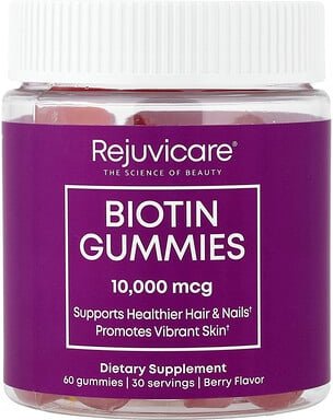 Rejuvicare, Biotin Gummies, Biotin-Fruchtgummis, Beere, 60 Fruchtgummis (5.000 mcg pro Fruchtgummi)