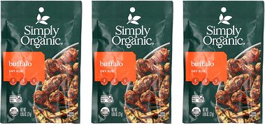 Thumbnail - Simply Organic, Buffalo Dry Rub Mix, Buffalo-Trockenreibe-Mischung, 3 Päckchen, je 27 g (0,95 oz.).