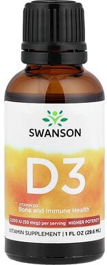 Thumbnail - Swanson, Vitamin D3, Higher Potency, Vitamin D3 mit höherer Wirksamkeit, 29,6 ml (1 fl. oz.)