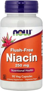 NOW Foods, Flush-Free Niacin, Niacin ohne Flush-Effekt, 250 mg, 90 pflanzliche Kapseln
