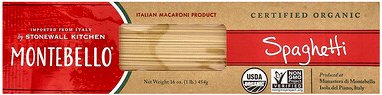 Montebello, Organic Spaghetti, Bio-Spagos, 454 g (16 oz.)