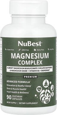 NuBest, Magnesium Complex, Magnesium-Komplex, 90 pflanzliche Kapseln