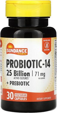 Sundance Vitamins, Probiotic-14, Probiotika, 30 pflanzliche Kapseln (35,5 mg pro Kapsel)