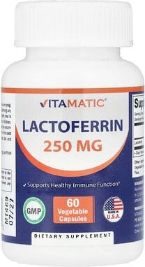 Vitamatic, Lactoferrin, 250 mg, 60 pflanzliche Kapseln