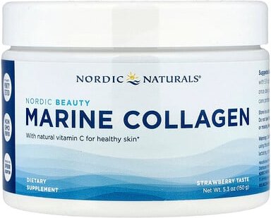 Nordic Naturals, Nordic Beauty, Marine Collagen with Vitamin C, marines Kollagen mit Vitamin C, Erdbeere, 150 g (5,3 oz....