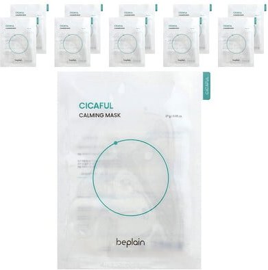 Thumbnail - Beplain, Cicaful Calming Beauty Mask, 10 Blätter, je 27 g (0,95 oz.)