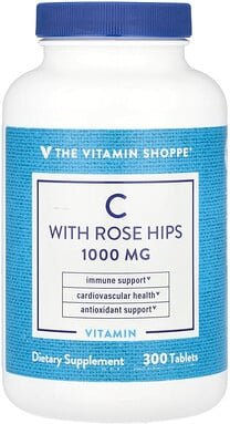 The Vitamin Shoppe, Vitamin C With Rose Hips, Vitamin C mit Hagebutten, 300 Tabletten