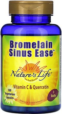 Nature's Life, Bromelain Sinus Ease, 100 vegetarische Kapseln