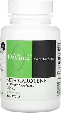 Thumbnail - DaVinci Laboratories, Betacarotin, 7.500 mcg, 180 Weichkapseln
