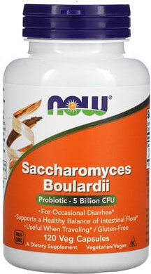 NOW Foods, Saccharomyces boulardii, 5 Milliarden KBE, 120 vegetarische Kapseln