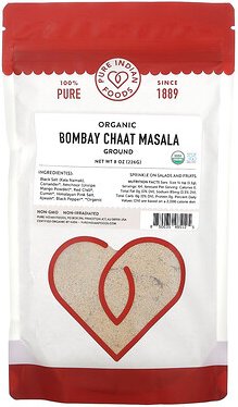 Pure Indian Foods, Organic Bombay Chaat Masala, gemahlen, 226 g (8 oz.)