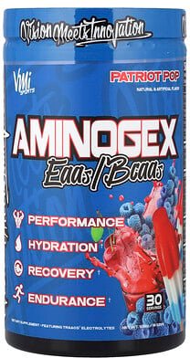 VMI Sports, Aminogex, EAAs/BCAAs, Patriot Pop, 525 g (18,52 oz.)