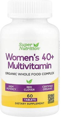 Super Nutrition, Bio-Vollwert-Multivitamin für Frauen ab 40 mit Bio-Amla-Extrakt, Bio-Sonnenblumenextrakt, Bio-Moringa-E...