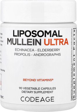 Codeage, Liposomal Mullein Ultra, liposomales Königskerzen-Ultra, 90 pflanzliche Kapseln