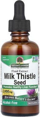Thumbnail - Nature's Answer, Milk Thistle Seed, flüssiges Mariendistelsamen-Extrakt, alkoholfrei, 2.000 mg, 60 ml (2 fl. oz.)