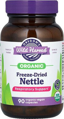 Thumbnail - Oregon's Wild Harvest, Organic Freeze-Dried Nettle, gefriergetrocknete Bio-Brennnessel, 90 Bio-Vegan-Kapseln (300 mg pro...