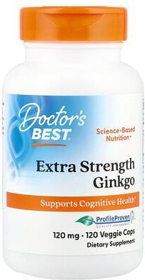 Thumbnail - Doctor's Best, Ginkgo, 120 mg, 120 vegetarische Kapseln