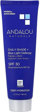 Andalou Naturals, Deep Hydration, DailyShade + Blue Light Defense Facial Lotion, tägliche Gesichtslotion zur Abwehr von ...
