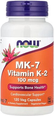 NOW Foods, MK-7 Vitamin K-2, 100 mcg, 120 vegetarische Kapseln